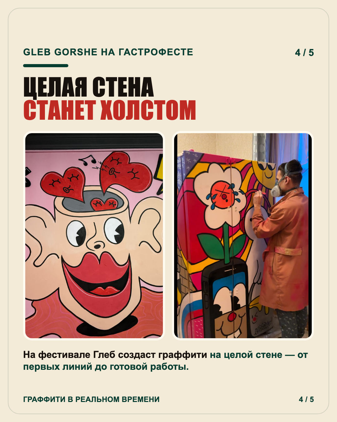 GLEB GORSHE распишет граффити на целой стене Гастрофеста